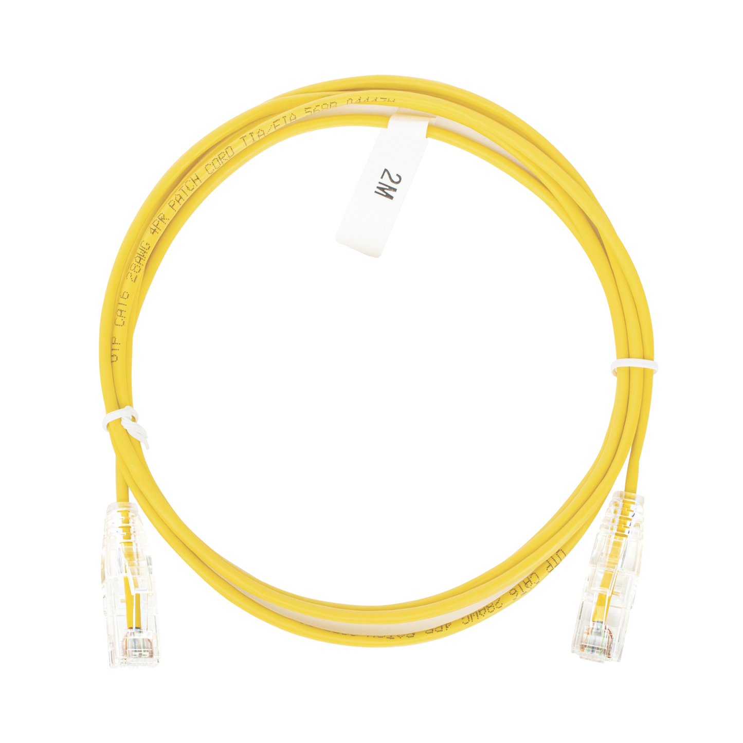 LP-UT6-200-YE-28|Cable de Parcheo Slim UTP Cat6 - 2 m Amarillo Di?ímetro Reducido (28 AWG)