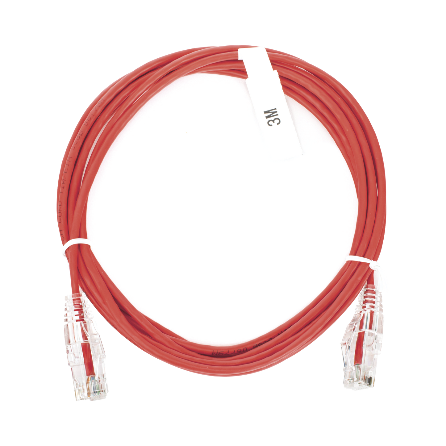LP-UT6-300-RD-28|Cable de Parcheo Slim UTP Cat6 - 3 m Rojo Di?ímetro Reducido (28 AWG)