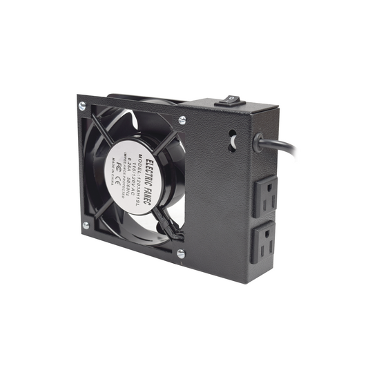 LP-VENT-01|Ventilador 110 Vca con Clavija para Gabinete de Pared con 2 Tomas de Corriente