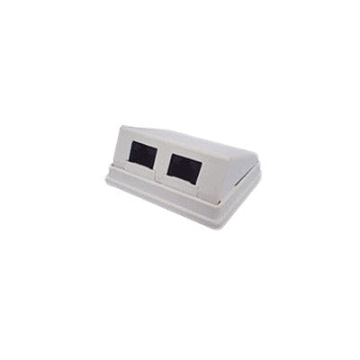 LP-WP-12|Caja de pared angulada incluye 2 jacks UTP cat5e Keystone