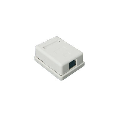 LP-WP-6036|Caja de pared con 1 puerto Keystone, incluye jack STP Cat5e