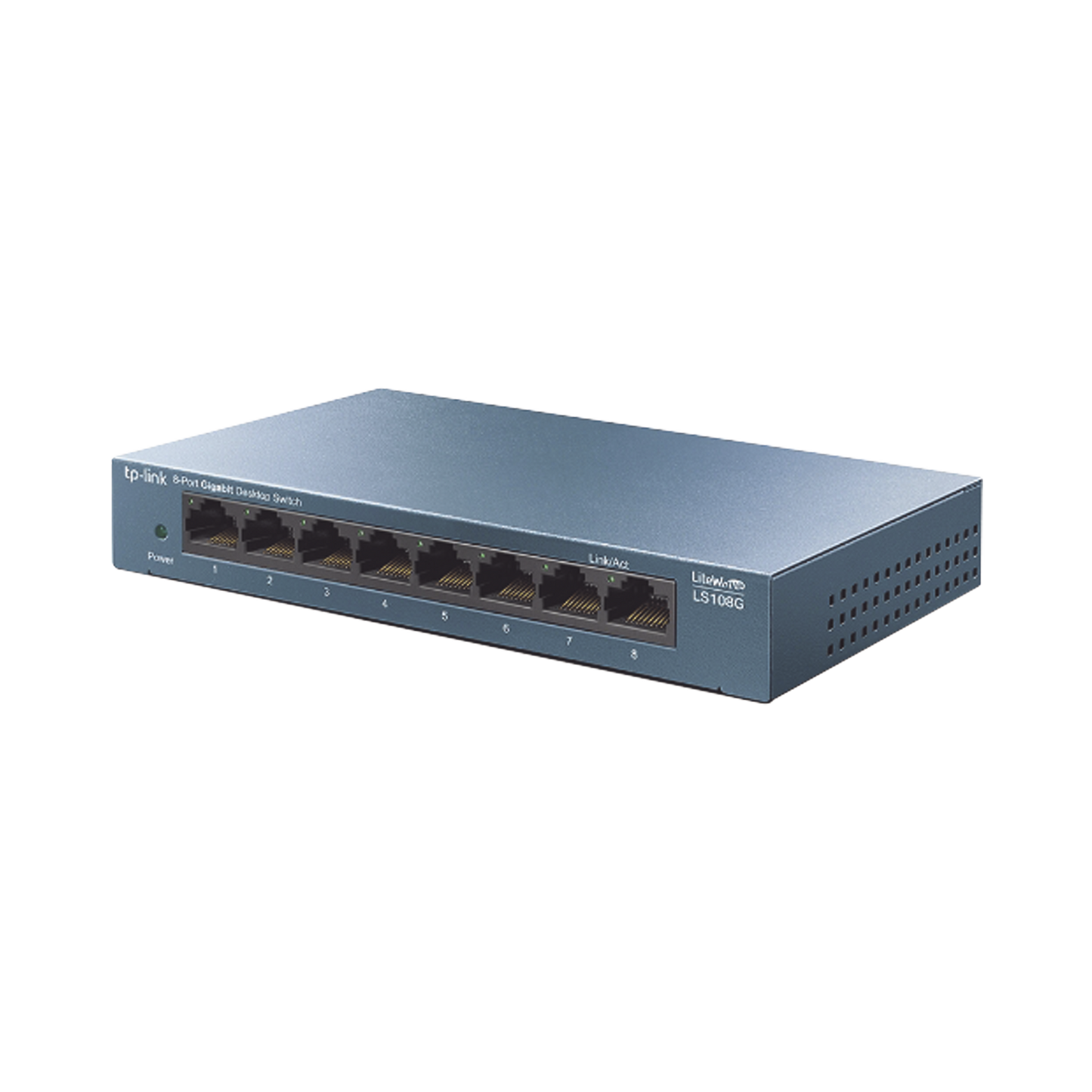 LS108G|Switch de escritorio Gigabit de 8 puertos 10/100/1000Mbps, carcasa met?ílica