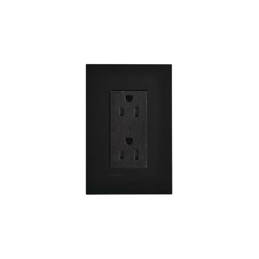 LTRF15TRBL|Tomacorriente, receptaculo, color negro, 15A.
