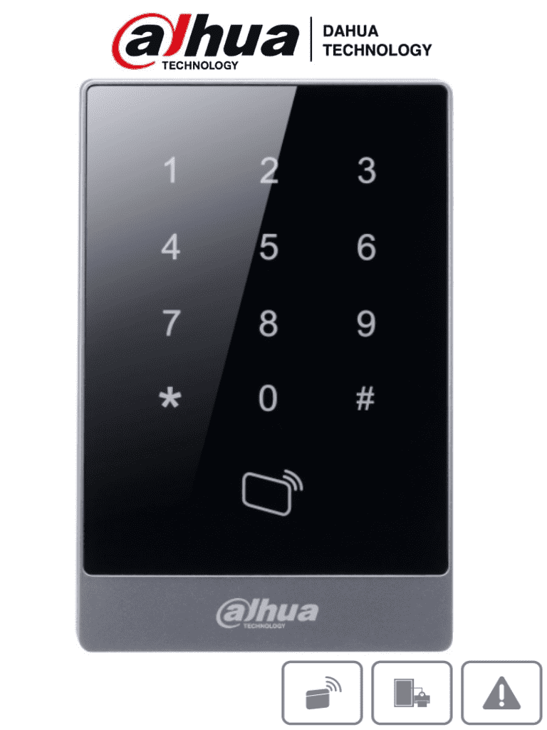 DAHUA ASR1101A - Lectora de Tarjetas MiFare con Teclado Touch/ para Password/ Conexi?n RS-485 y Wiegand/ Leds Rojo y Verde/ Fondo de Luz Azul/