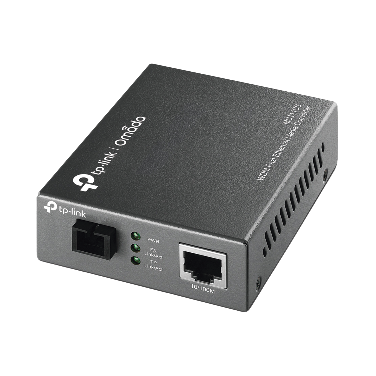 MC111CS|Convertidor Fibra Óptica WDM Monomodo / 1 puerto RJ45 10/100 Mbps / 1 puerto SC/UPC 100 Mbps / Hasta 20 Km / Para su Funcionamiento Requiere el Modelo MC112CS / Plug and Play