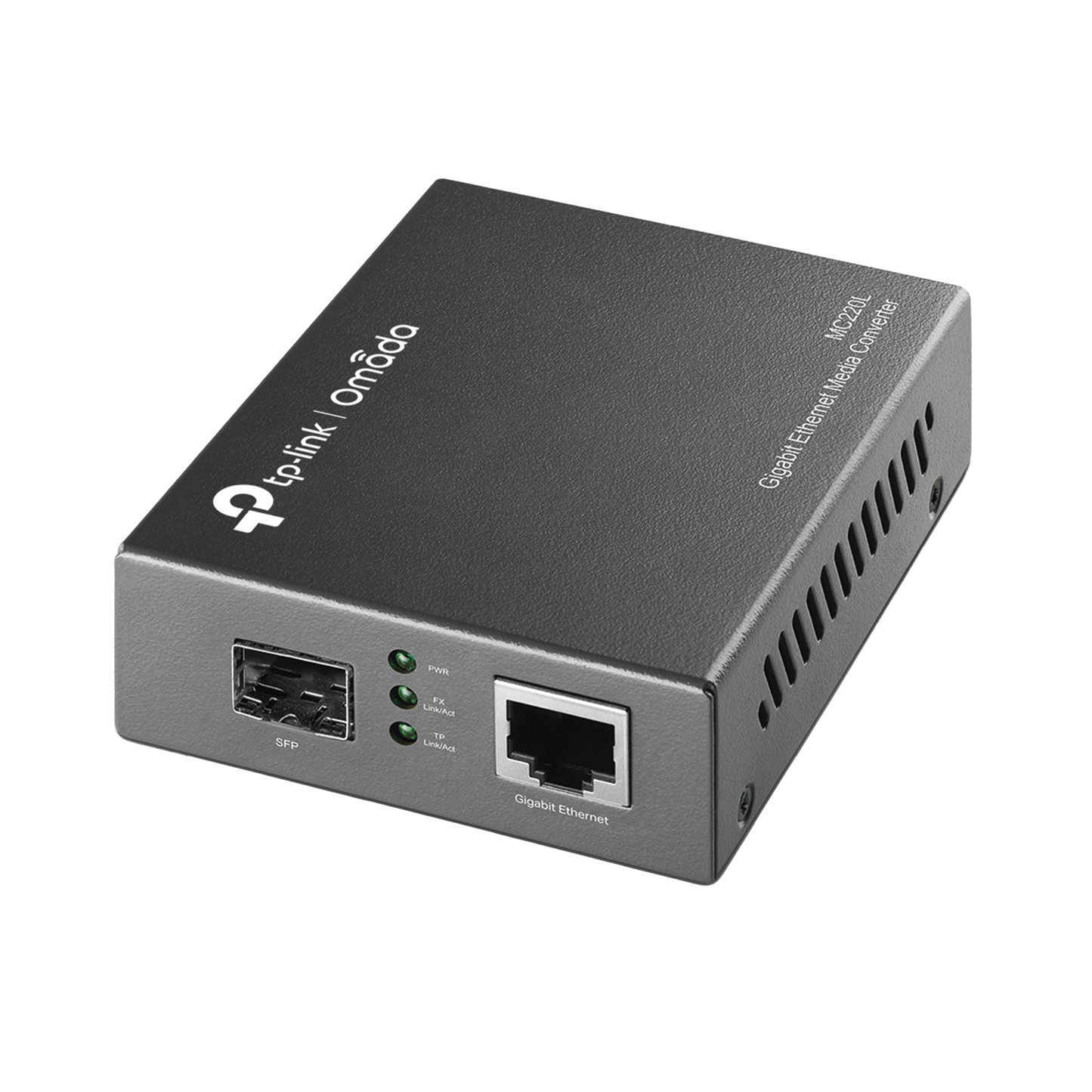 MC220L|Convertidor Fibra Óptica Monomodo o Multimodo / 1 Puerto SFP 1000 Mbps / 1 Puerto RJ45 10/100/1000 Mbps / Plug and Play