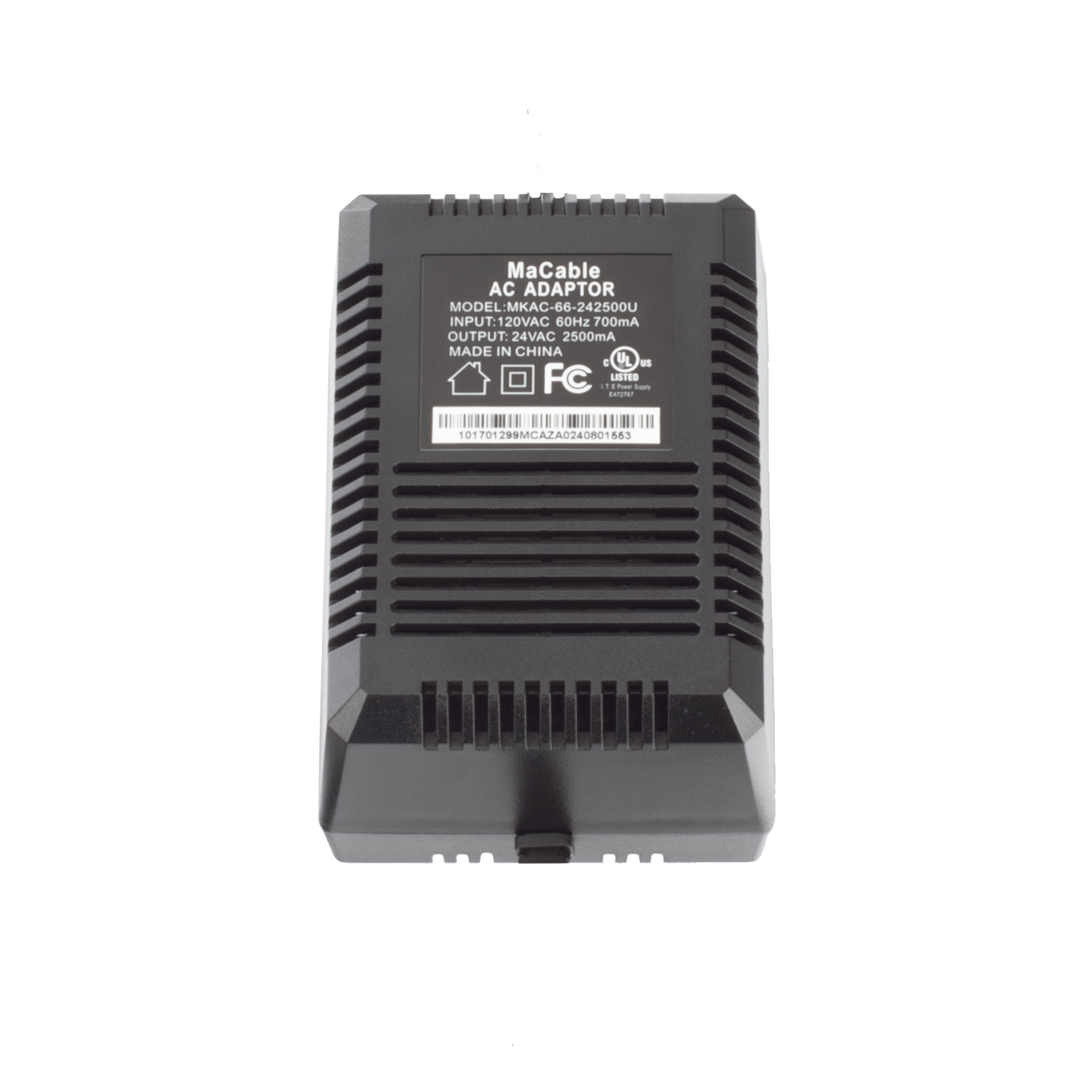 MKAC-66-242500U|Fuente de Poder / 24 VCA / 2.5 Amp (60 VA) / Multiples Usos / Recomendado para PTZ TURBOHD e IP / Interior