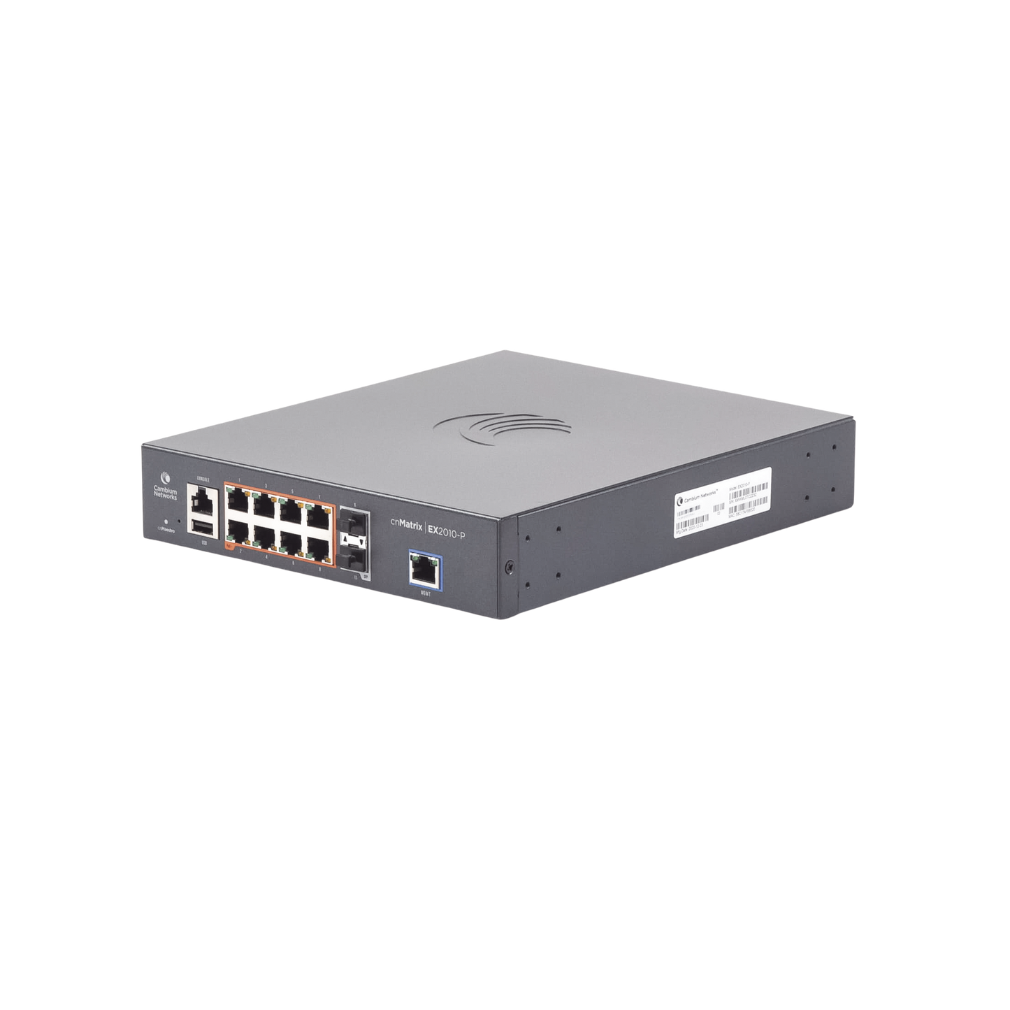 MX-EX2010PXA-U|Switch cnMatrix EX2010-P capa 3 de 10 puertos(8 PoE Gigabit 802.3af/at, 2 SFP, 1 consola, 1 MNGMT, 1 USB) administración desde la Nube (MX-EX2010PXA-U)
