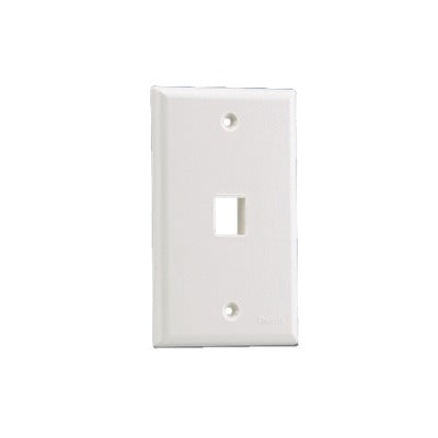 NK1FNWH|Placa de Pared Vertical, Salida Para 1 Puerto Keystone, Color Blanco