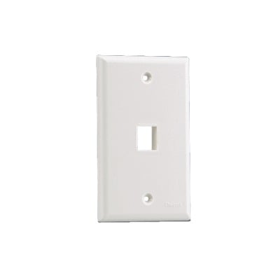 NK1FNWH|Placa de Pared Vertical, Salida Para 1 Puerto Keystone, Color Blanco