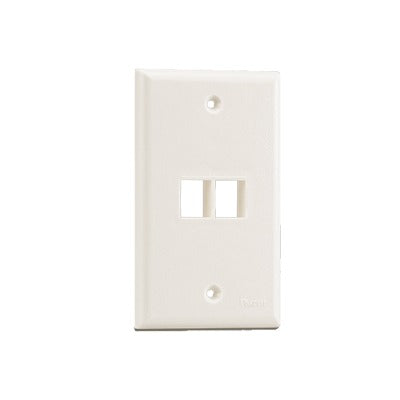 NK2FNWH|Placa de Pared Vertical, Salida Para 2 Puertos Keystone, Color Blanco