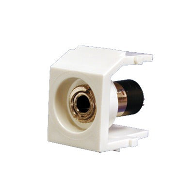 NK35MSSIW|Módulo Acoplador Estéreo de 3.5mm (1/8"), Tipo Keystone, Para Soldar, Color Blanco Mate