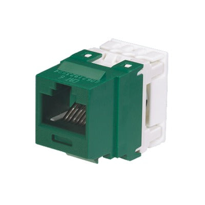 NK688MGR|Conector Jack Estilo 110 (de Impacto), Tipo Keystone, Categoría 6, de 8 posiciones y 8 cables, Color Verde