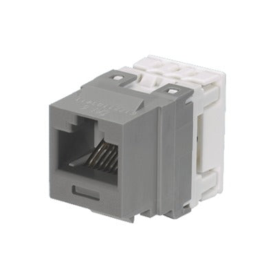 NK688MIG|Conector Jack Estilo 110 (de Impacto), Tipo Keystone, Categoría 6, de 8 posiciones y 8 cables, Color Gris