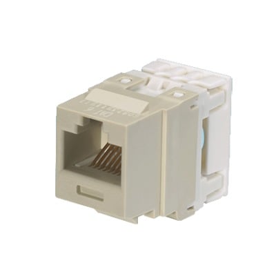 NK688MIW|Conector Jack Estilo 110 (de Impacto), Tipo Keystone, Categoría 6, de 8 posiciones y 8 cables, Color Blanco mate