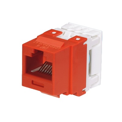 NK688MRD|Conector Jack Estilo 110 (de Impacto), Tipo Keystone, Categor?¡a 6, de 8 posiciones y 8 cables, Color Rojo