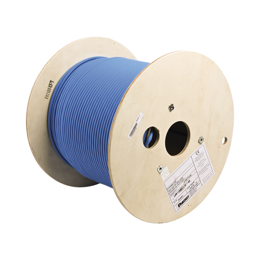 PFL6X04BU-CEG|Bobina de Cable Blindado F/UTP de 4 Pares, Cat6A, Soporte de Aplicaciones 10GBase-T, LSZH (Libre de Gases Tóxicos), Color Azul, 305m