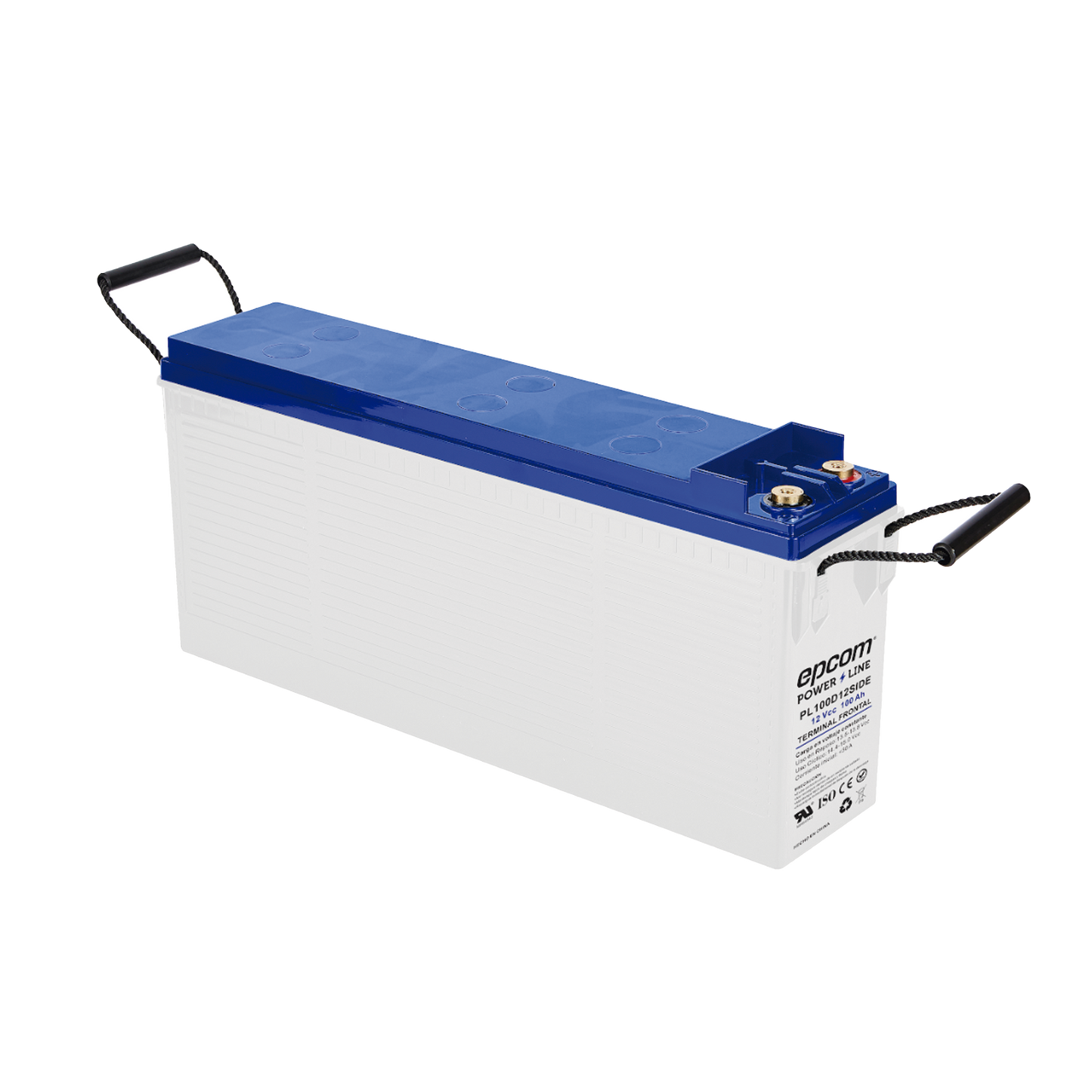 PL100D12SIDE|Bater?¡a Ciclo Profundo 12V, Terminales Laterales , 100 Ah / AGM-VRLA / Uso en Aplicaci??n Fotovoltaica /Terminales Tipo Tornillo T4