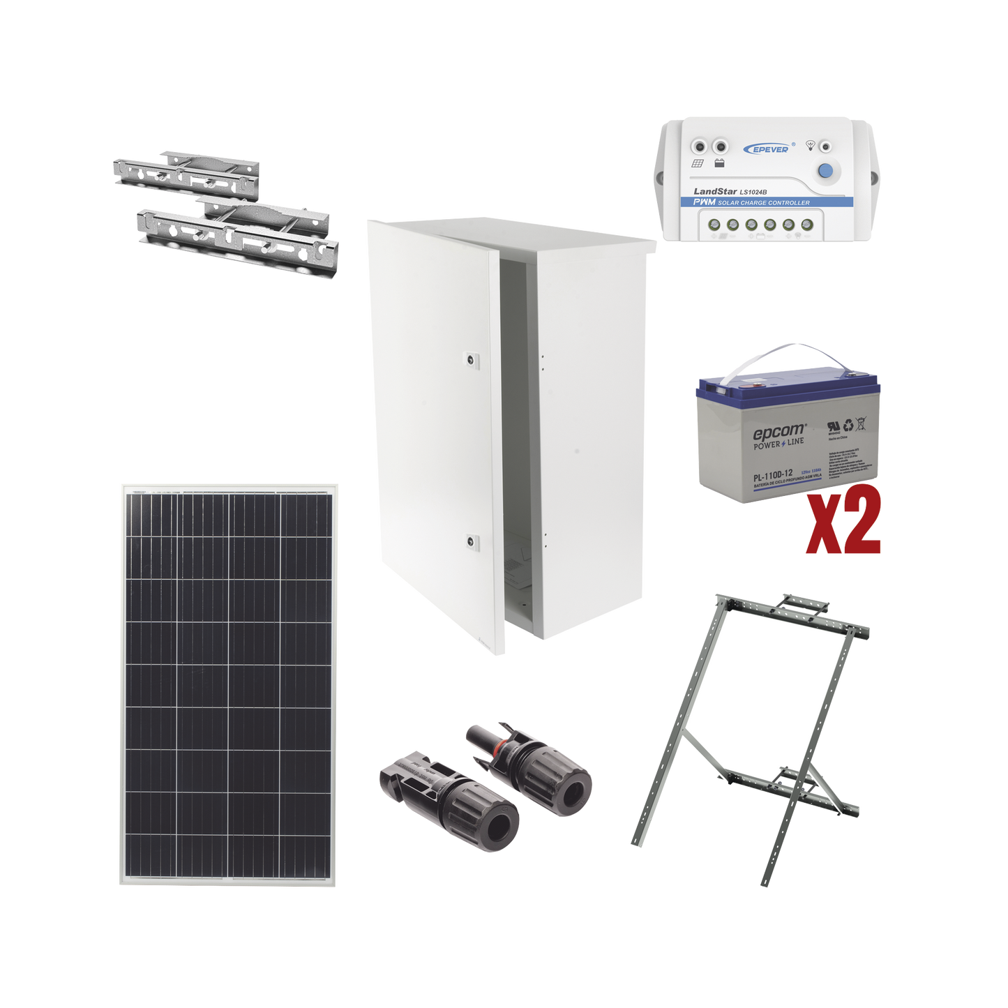PLRAD-FV|Kit de energía solar de 12 Vcc para alimentar radar de velocidad X-RADAR1