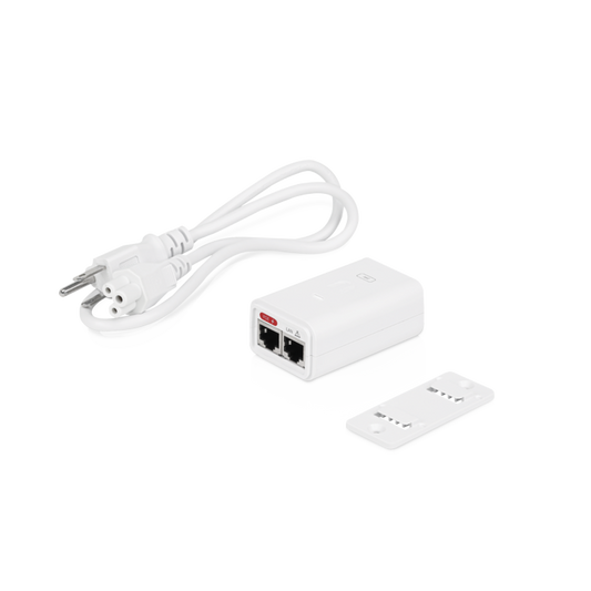 POE-24-7W-G-WH|Adaptador PoE Ubiquiti Gigabit de 24 VDC, 0.3 A