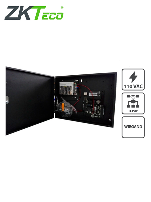 ZKTECO C3200B - Control de Acceso Profesional / 2 Puertas / 4 Lectoras / PULL / Gabinete y Fuente / Sin Biometria - ISTEN