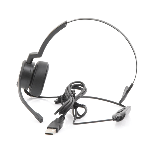 PROA-HS10USB|Audífonos USB de Diadema MONO con Audio HD / Micrófono con Cancelación de Ruido / Calidad para uso en Oficina