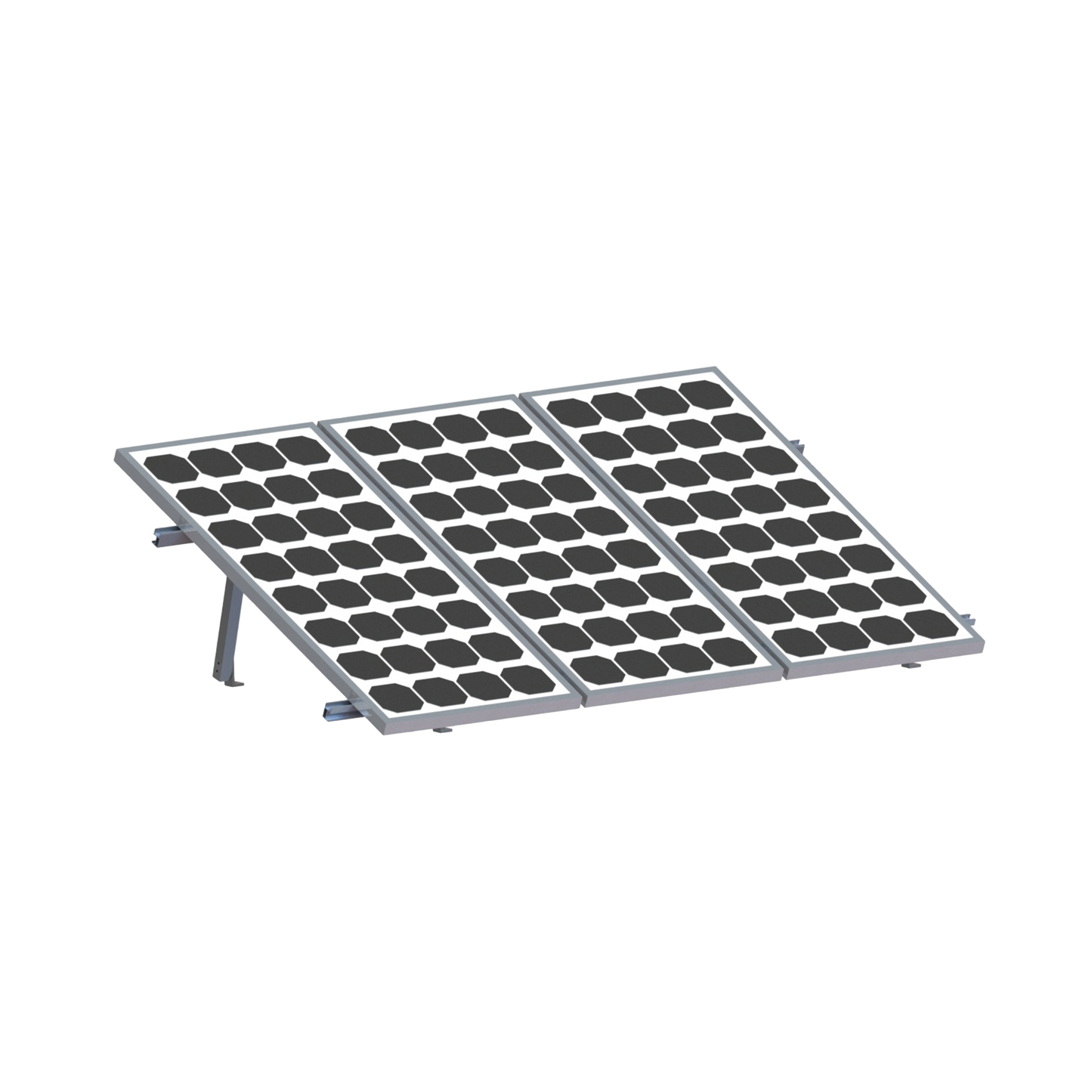 PS2200R3T|Montaje para Panel Solar, riel 2200mm para Módulos con espesor de 35mm o 40mm, Velocidad de Viento Max. 136km/h