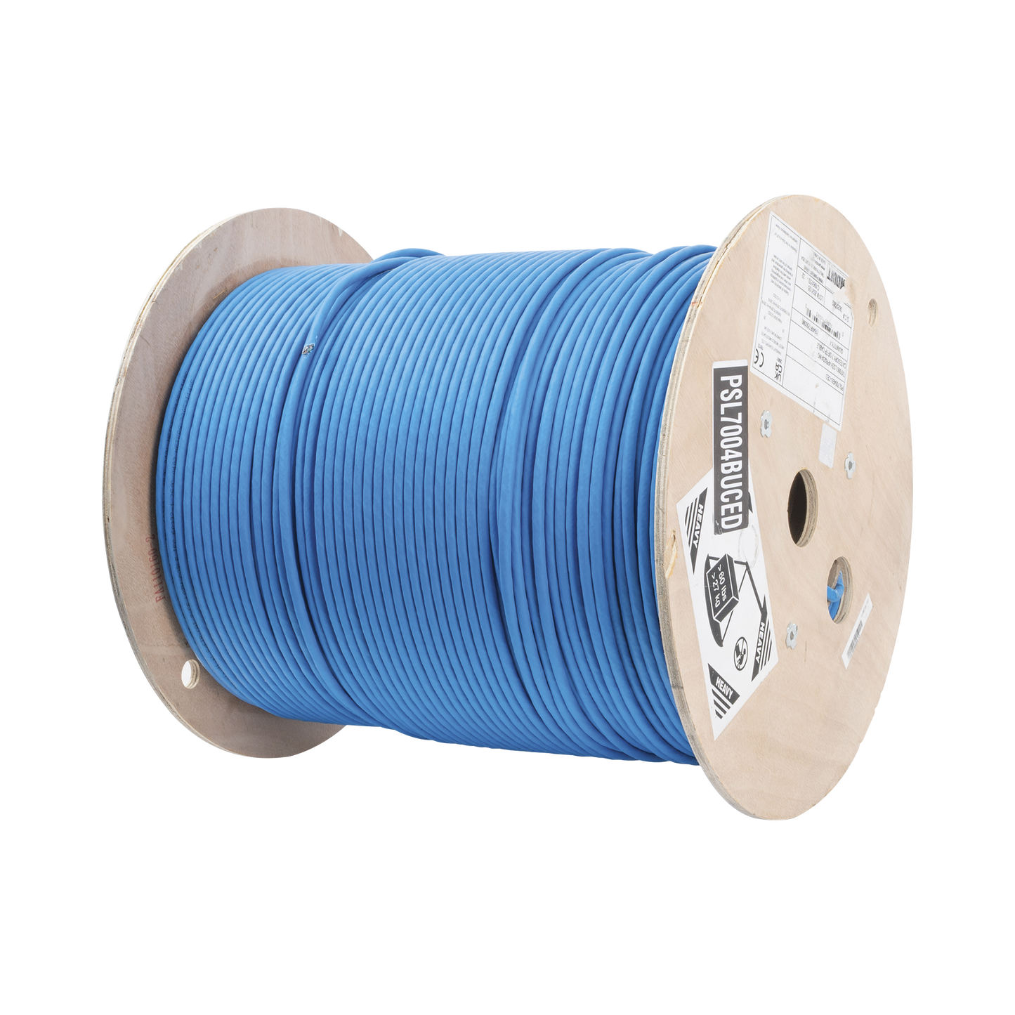 PSL7004BU-CED|Bobina de Cable Blindado S/FTP de 4 pares, Cat7, Inmune a Ruido e Interferencias, LSZH (Bajo humo, Cero Halógenos), Color Azul, Bobina de 500 m