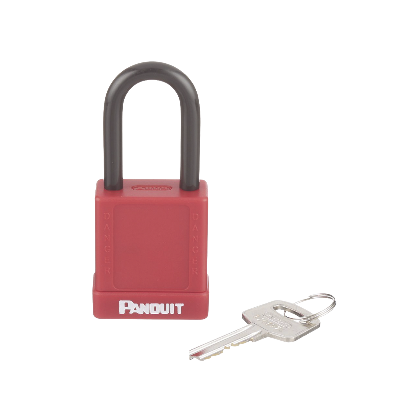 PSL-8|Candado de Bloqueo LOTO de Seguridad Dieléctrico, Con Llave Única, Diámetro de 6.5 mm, Color Rojo
