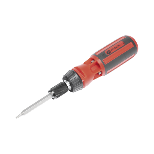PST-H020-06|Desarmador 6 en 1 con Mango de Agarre Plástico (Torx #10 y #20, Hexagonal #5, PH0, PH2, Plana #5)