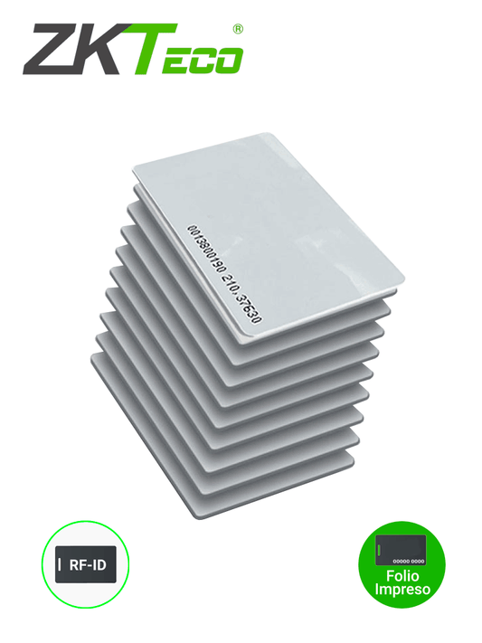 ZKTECO IDCARDN - Paquete de 10 tarjetas ID 125 Khz / 0.88 mm De grosor / Folio impreso / Modelo A16060006 - ISTEN