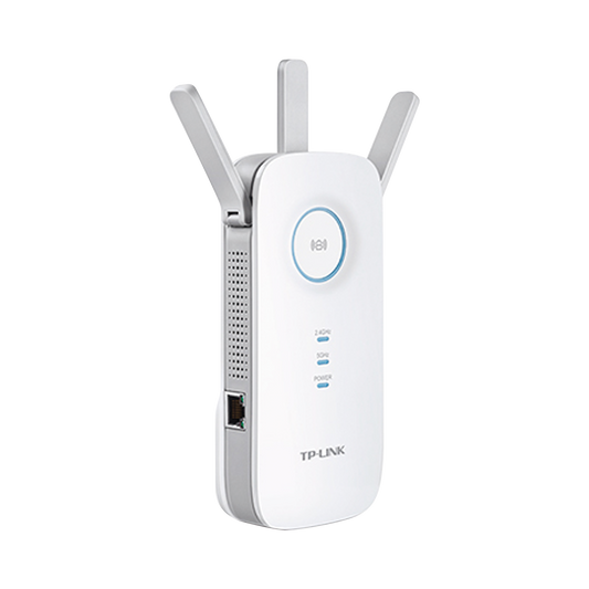 RE450|Repetidor / Extensor de Cobertura WiFi AC, 1750 Mbps, doble banda 2.4 GHz y 5 GHz, con 1 puerto 10/100/1000 Mbps, 3 antenas externas