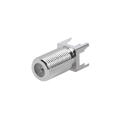 RFF-1450-03|Conector F Hembra para PCB de Montaje Vertical, Níquel/ Estaño/ Polietileno.