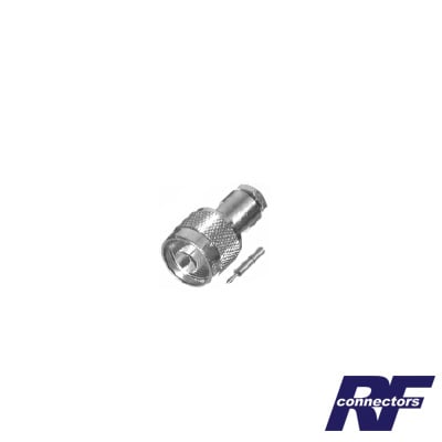 RFN-1000-1S|Conector N Macho de Rosca para RG-58/U, RG-142/U, Plata/ Oro/ Teflón.