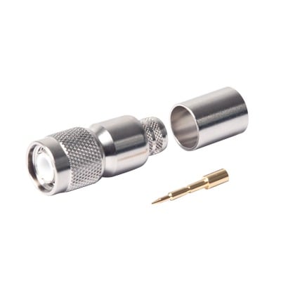 RFT-1202-I|Conector TNC Macho de Anillo Plegable para LMR-400, 9913, 8214, CNT-400, RFLASH-1113, RG8/U-SYS, Niquel/Oro/Teflón.