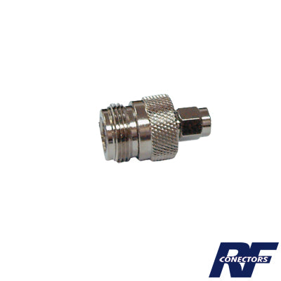 RSA-3452|Adaptador en Linea de Conector SMA Macho a N Hembra, Niquel/ Oro/ Teflón.