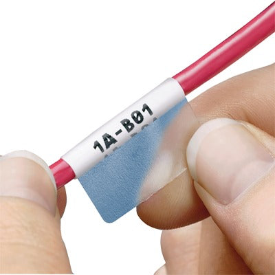 S100X150VAC|Casete de 200 Etiquetas Autolaminadas de 25.4 x 38.1 mm, para Cables de 4 a 8.1 mm de Diámetro, Área de Impresión Color Blanco