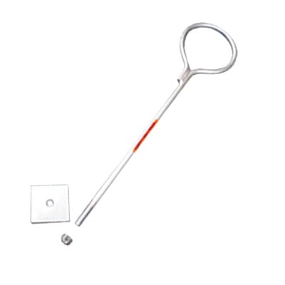 SAP-01G|Ancla de Losa o Pared de 63-65 cm. de 13 cm diámetro de argolla Galvanizado por Inmersión.