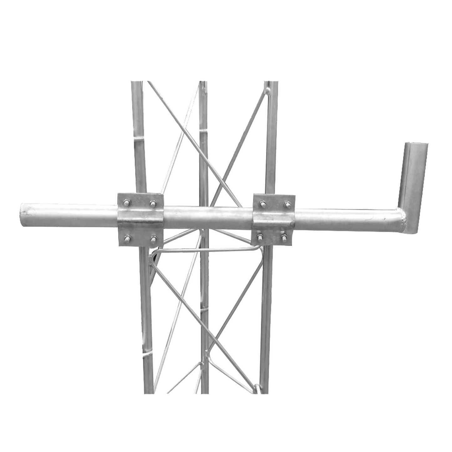 SBL-UNI-1G|Brazo tipo Bastón. Inmersión en Caliente. Largo: 80 cm. Alto: 20 cm. Tubo: 1-1/2" Ced.30