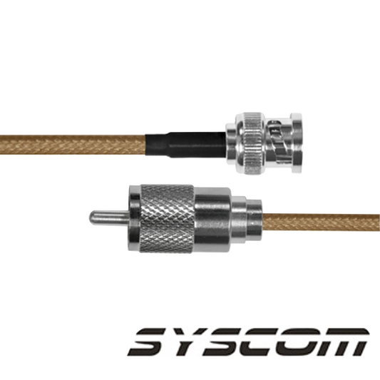 SBNC142KUHF30|(1 pza) Jumper con cable LP142, conectores BNC Macho/UHF (PL-259) Macho.