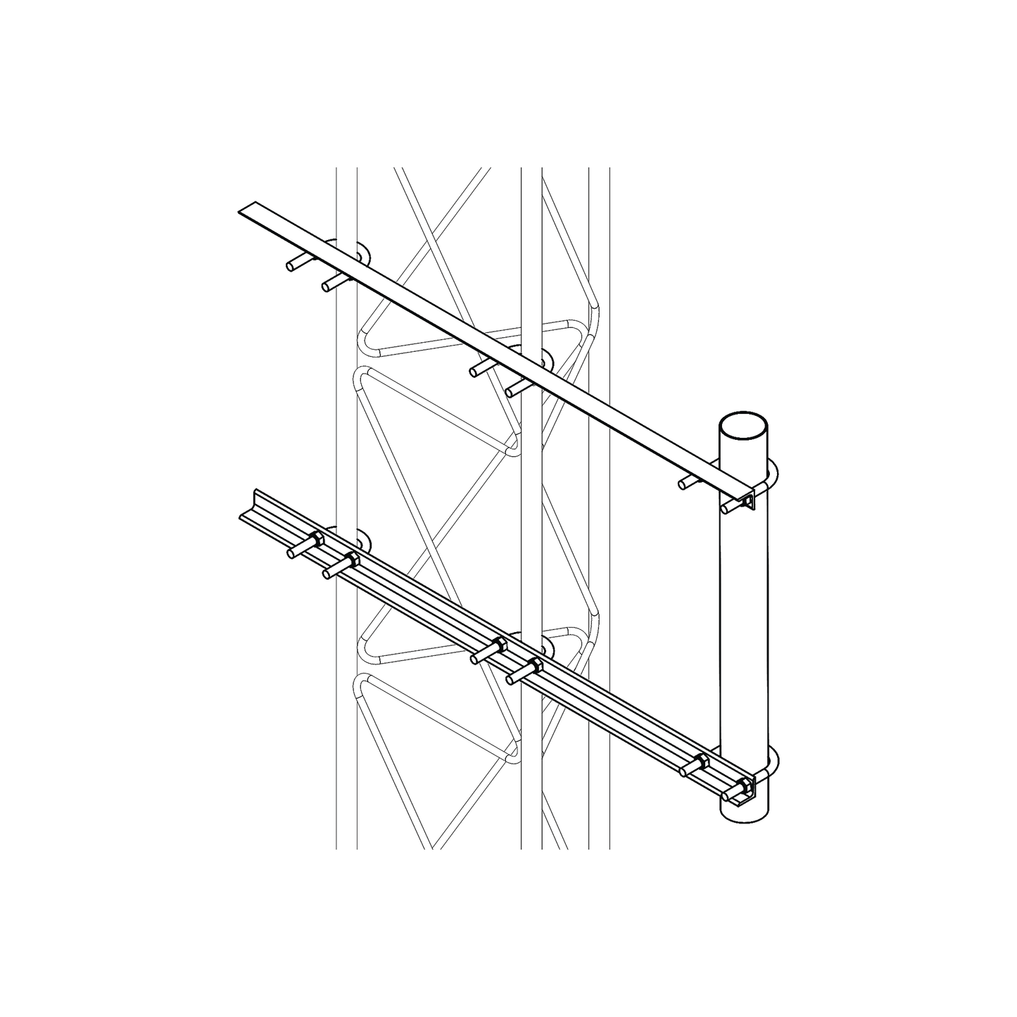 S-BRA-LI-30G|Brazo Lateral Liviano para Tramo STZ30G Galvanizado por Inmersión en Caliente.