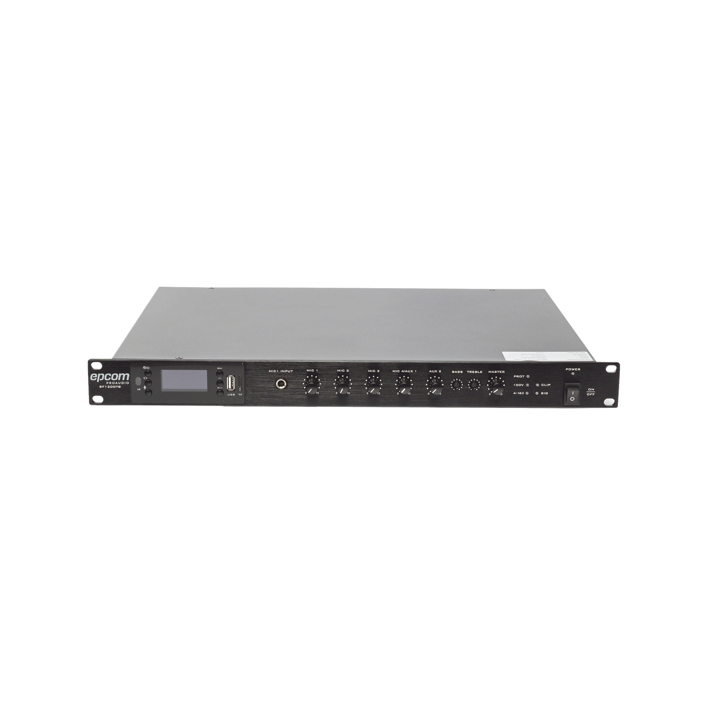 SF-120DTB|Amplificador Mezclador | 120W RMS | Sistema 100V y Baja Impedancia | MP3 | Tuner | Bluetooth | M??sica ambiental y Voceo