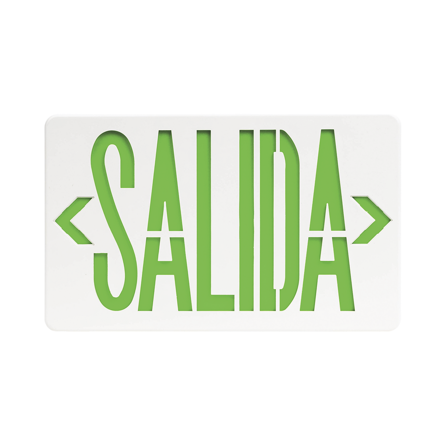 SF820X|Letrero LED DUAL de SALIDA Universal con alto brillo/uso en pared, lateral o techo/Batería de Respaldo Incluida.