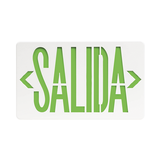 SF820X|Letrero LED DUAL de SALIDA Universal con alto brillo/uso en pared, lateral o techo/Batería de Respaldo Incluida.