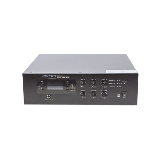 SF-B120|Mini Amplificador de Audio Mezclador | 120W RMS | Sistema 70/100V | MP3 | Tuner | Bluetooth | Musica ambiental y Voceo
