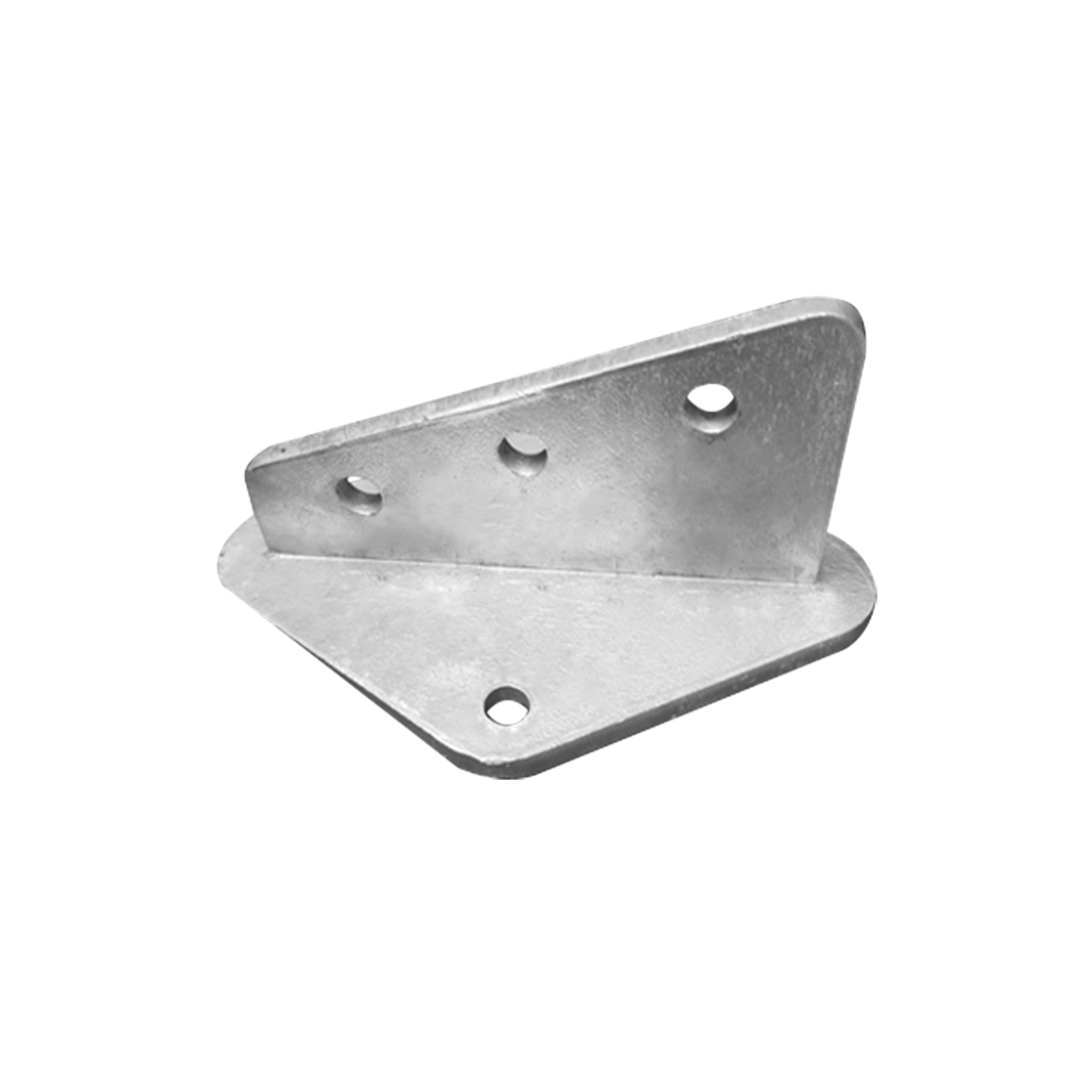 SLM-ANG-2G|Ancla Aleta de 3 Orificios con 2 Puntos de Fijación. Uso en Fijación de mástiles. Galvanizado por Inmersión en Caliente.