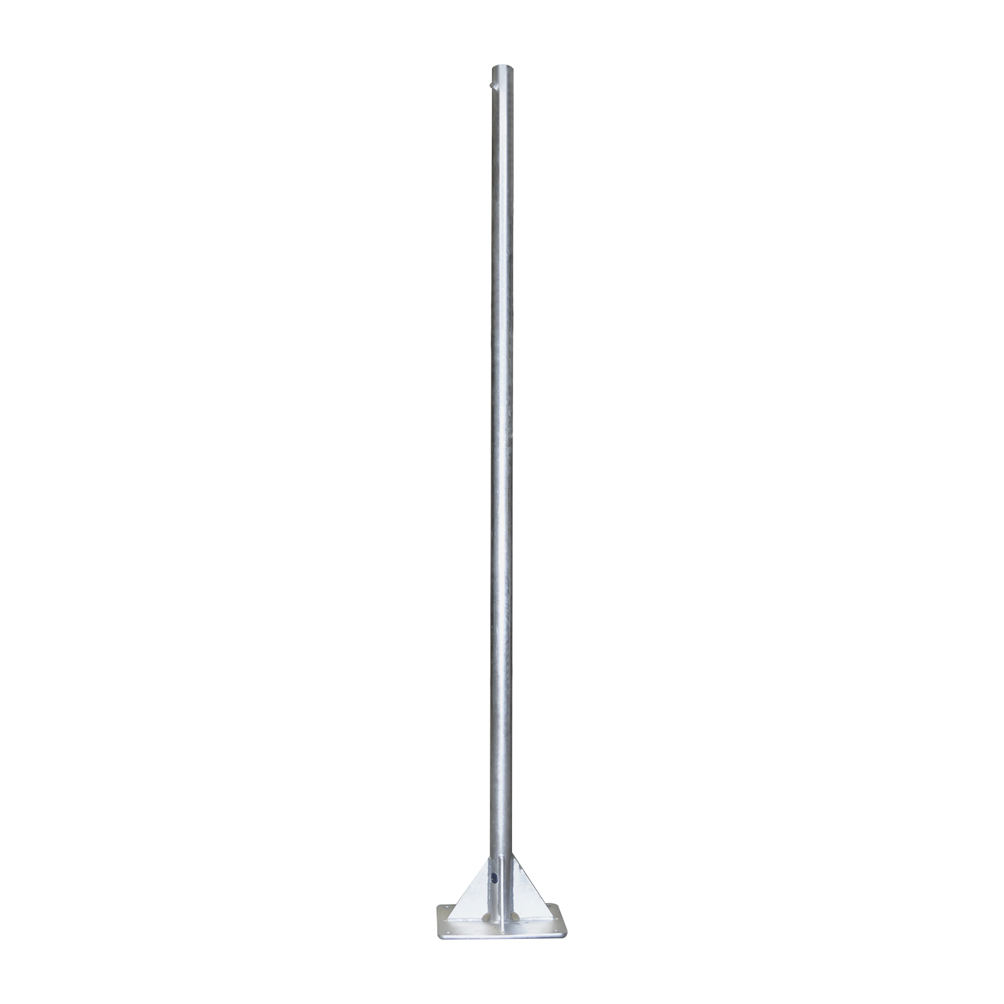 SM-AUTO-2|Mástil de 2 metros de 2" Diámetro, con Opresor, Base Soldada . Galvanizado por Inmersión en Caliente.