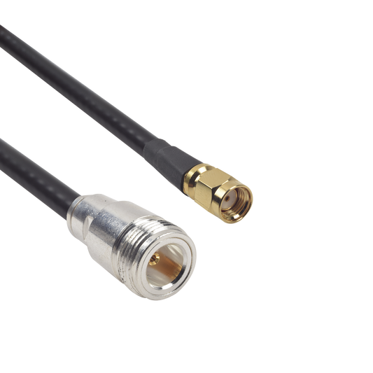 SNH-240UF-SMAI-60|Cable LMR-240UF (Ultra Flex) de 60 cm con conectores N Hembra y SMA Macho Inverso.