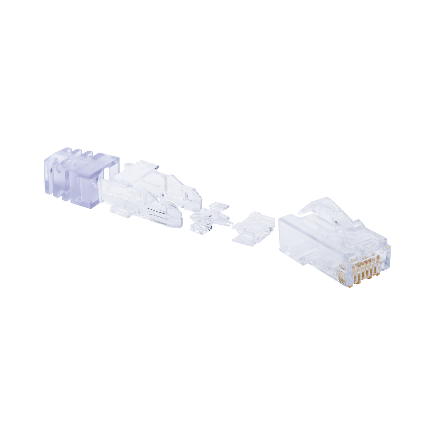 SP688-C|Plug RJ45 Cat6, Para Cable UTP de Calibre 23-24 AWG, Chapado en Oro de 50 micras, Paquete de 100 piezas