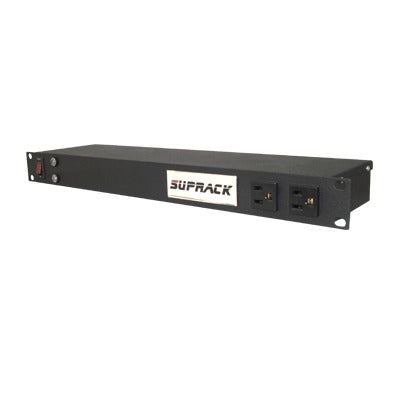 SUP-RACK|Tomacorriente (120 Vac) con Supresor de picos tipo A, Montaje en Rack 19" de 10 contactos.